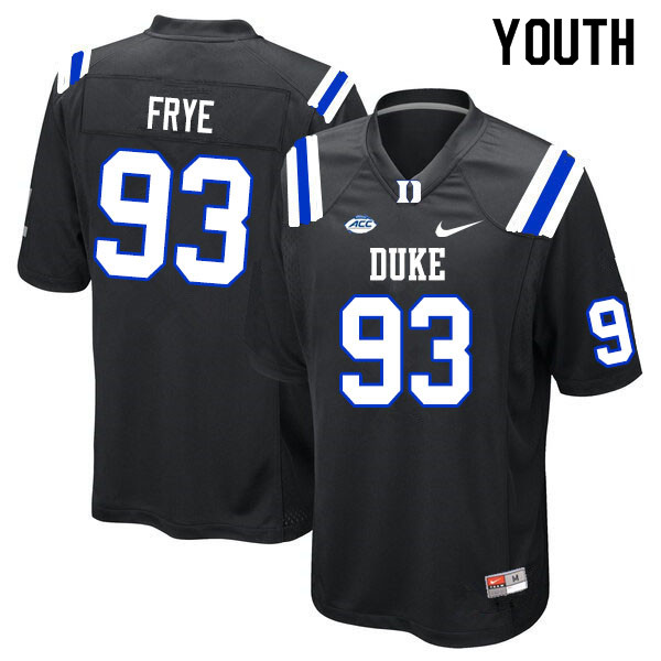 Youth #93 Ben Frye Duke Blue Devils College Football Jerseys Sale-Black - Click Image to Close
